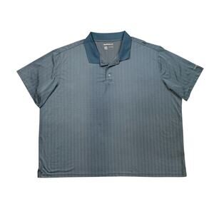 Reebok Polo Shirt Mens 6XL Cadet Striped Short Sleeve Quick Dry Performance Golf